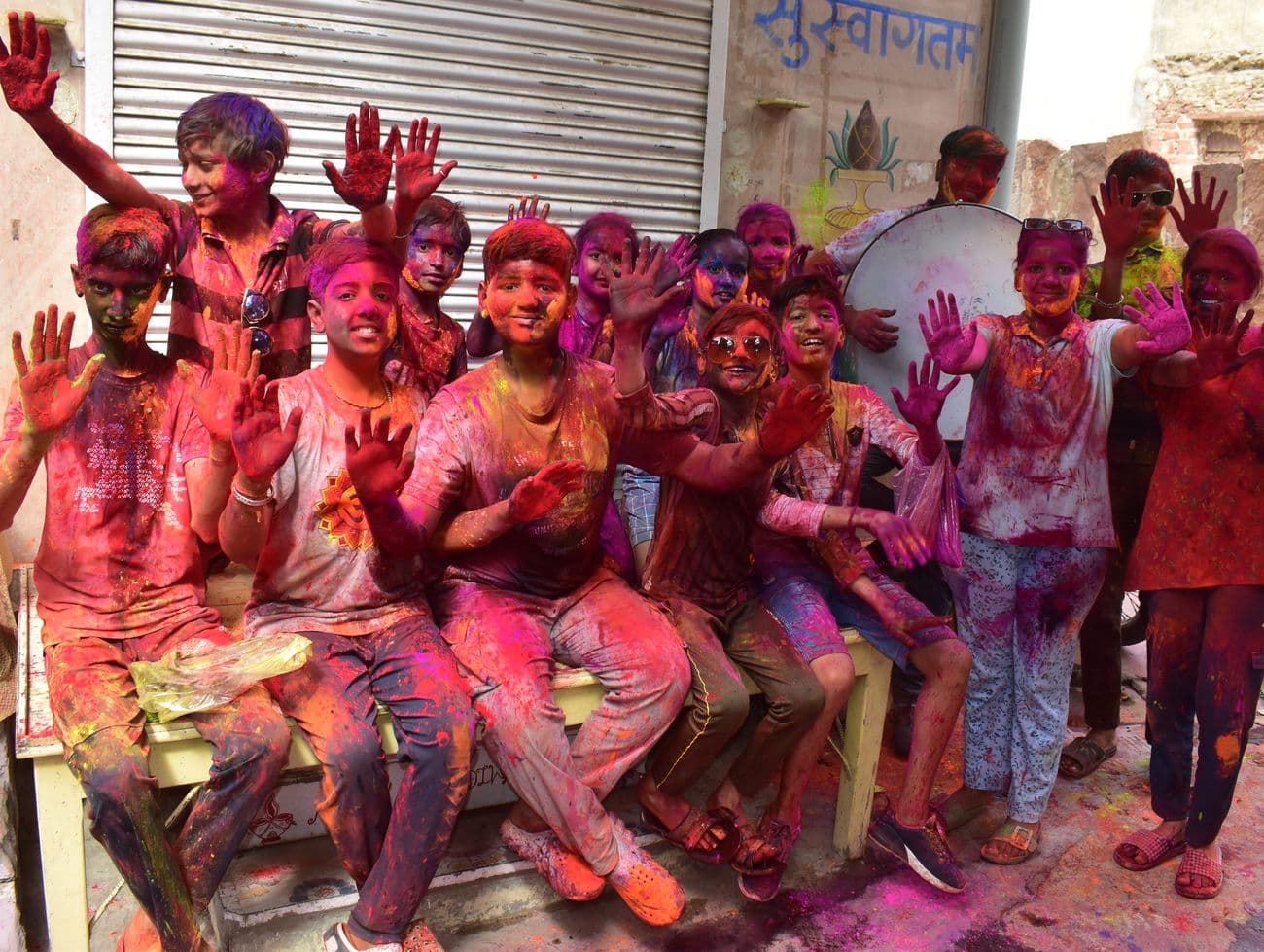 Every body and mind drenched in showers of colors