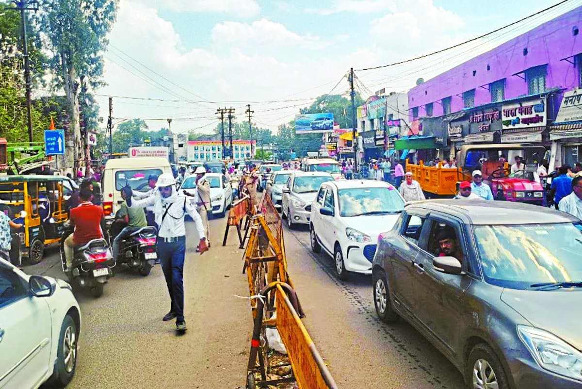 JCB used to remove encroachment