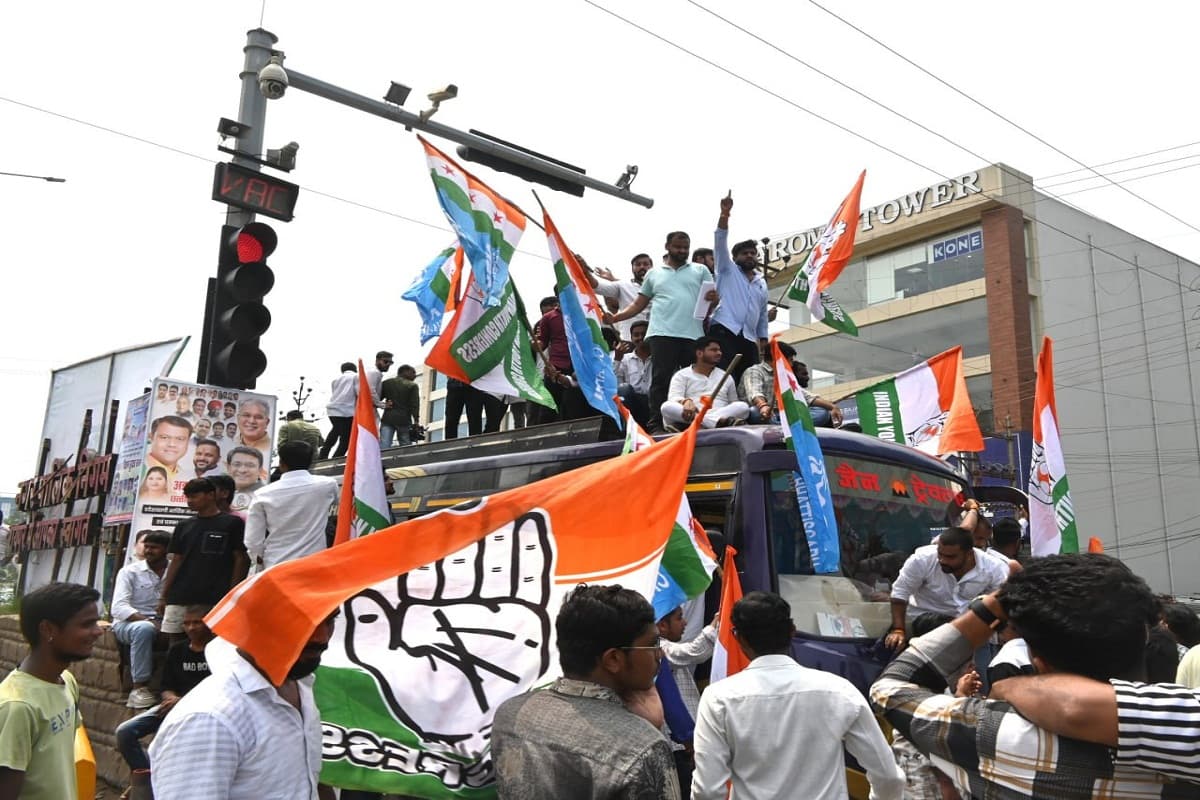 छत्तीसगढ़ में कांग्रेस की आर्थिक नाकाबंदी (फोटो सोर्स- पत्रिका)